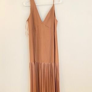 Zara cotton and Satin mismatched strapped dress